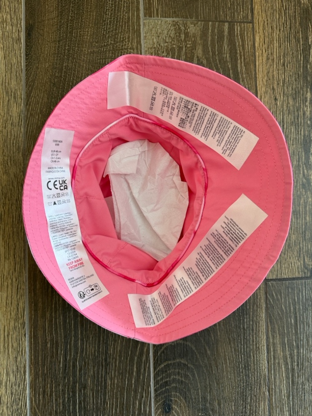 Reima Kids' Viiri Bright Berry UPF 50+ Reversible Sunhat—1/2Y - Picture 10 of 15